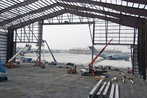 clearspan frame building for aircraft