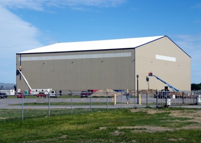 airplane hangar external view