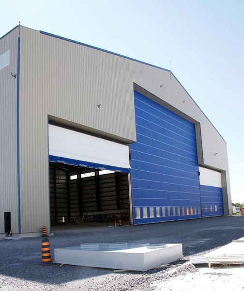 Aircraft Hangar Built by Steel Buildings Canada