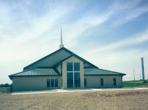 metal building used for church & worship
