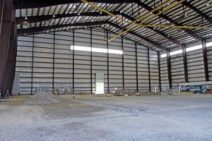 ClearSpan aircraft hanger inside view