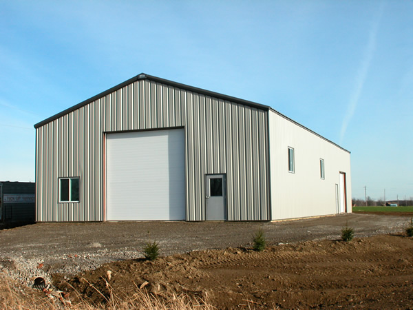 large metal storage building